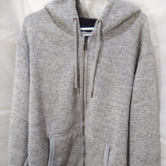 Micokoco Men's Zip Up Hoodie Color Gray Size XL NWT - Picture 1 of 6
